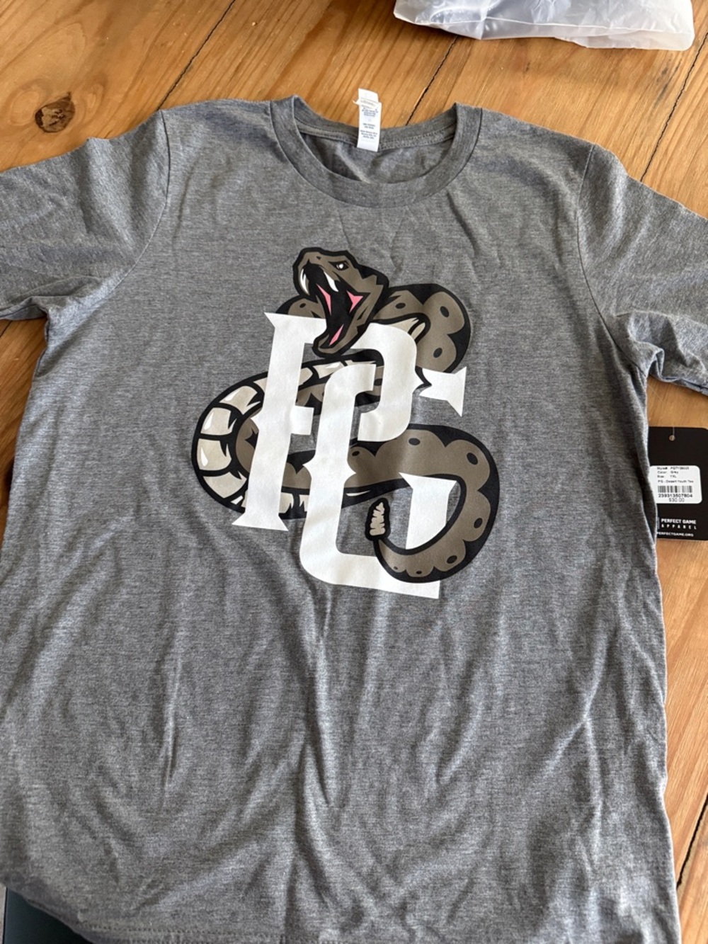 Perfect Game Gray Reptile Graphic Tee